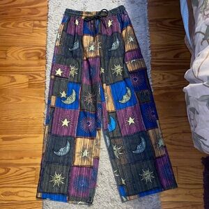 SHEIN Sun, Star and Moon Patterned Pants